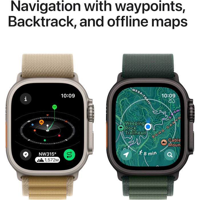 Смарт-годинник APPLE Watch Ultra 2 GPS + Cellular Natural Titanium Case with Navy Ocean Band (MX4D3UL/A)