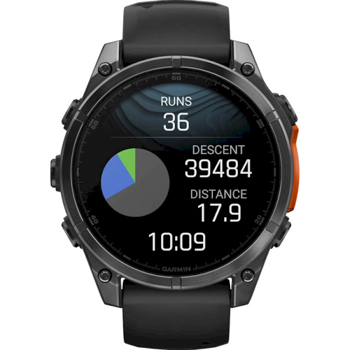 Смарт-годинник GARMIN Fenix 8 47mm Slate Gray with Black Silicone Band (010-02904-00)