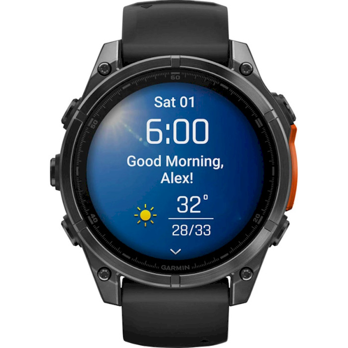 Смарт-годинник GARMIN Fenix 8 47mm Slate Gray with Black Silicone Band (010-02904-00)