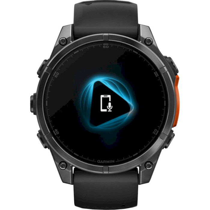 Смарт-годинник GARMIN Fenix 8 47mm Slate Gray with Black Silicone Band (010-02904-00)