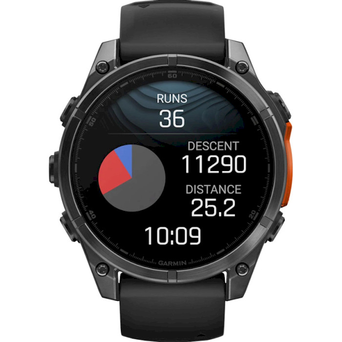 Смарт-годинник GARMIN Fenix 8 47mm Slate Gray with Black Silicone Band (010-02904-00)