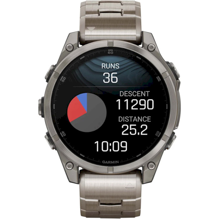 Смарт-часы GARMIN Fenix 8 Sapphire 47mm Titanium with Vented Titanium Bracelet (010-02904-40)