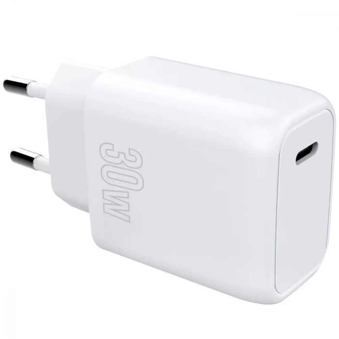 Зарядное устройство PROOVE Silicone Power 30W 1xUSB-C, PD3.0, QC3.0 White w/Type-C to Type-C cable