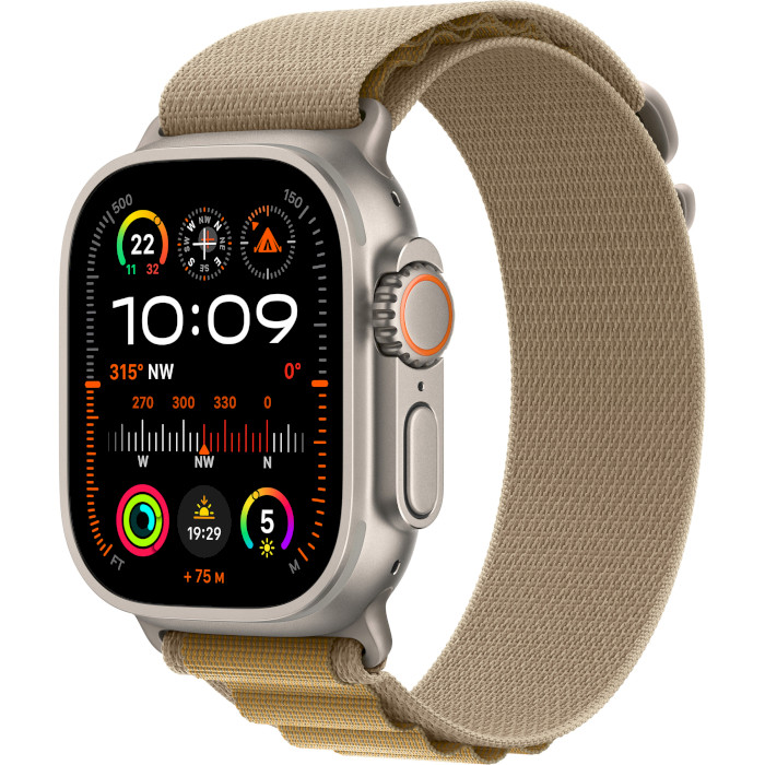 Смарт-годинник APPLE Watch Ultra 2 GPS + Cellular Natural Titanium Case with Tan Alpine Loop (MX4F3UL/A)