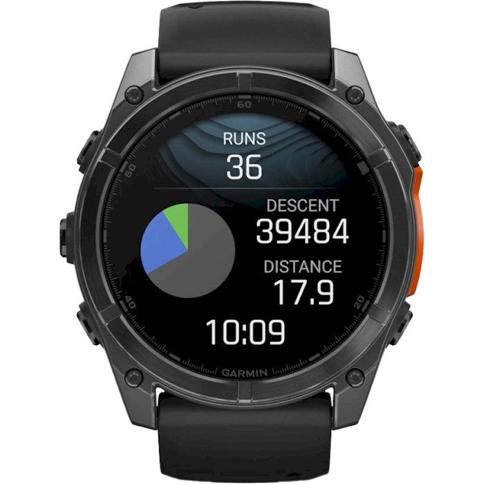 Смарт-годинник GARMIN Fenix 8 51mm Slate Gray with Black Silicone Band (010-02905-00)