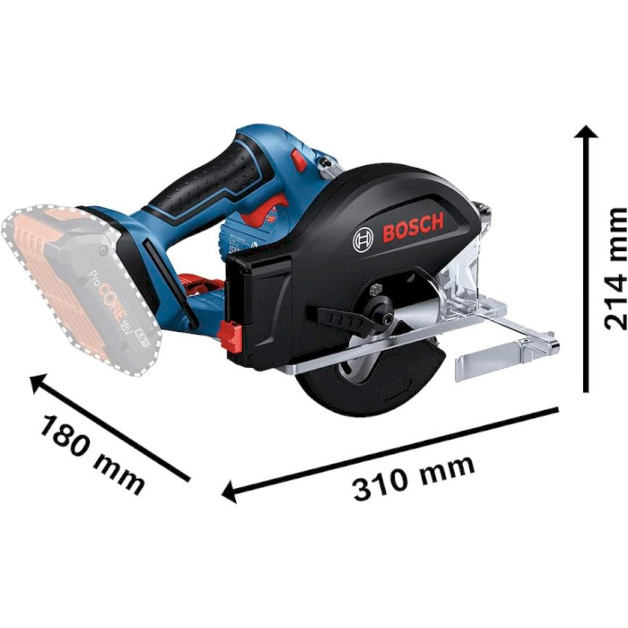 Аккумуляторная дисковая пила BOSCH GKM 18V-50 Professional (0.601.6B8.002)