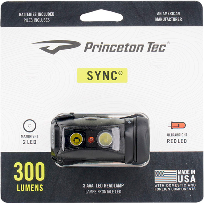 Фонарь налобный PRINCETON TEC Sync Black/Dark Gray