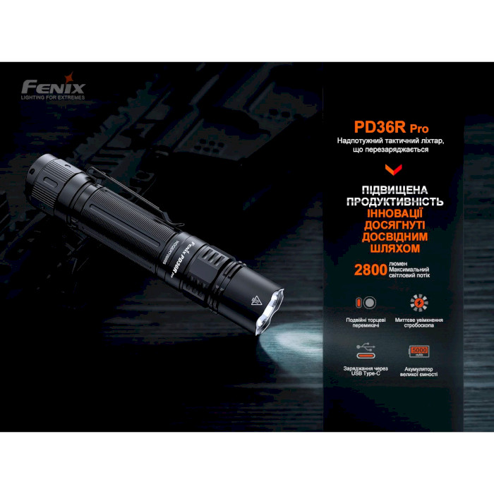 Ліхтар тактичний FENIX PD36R Pro + Mini Lite