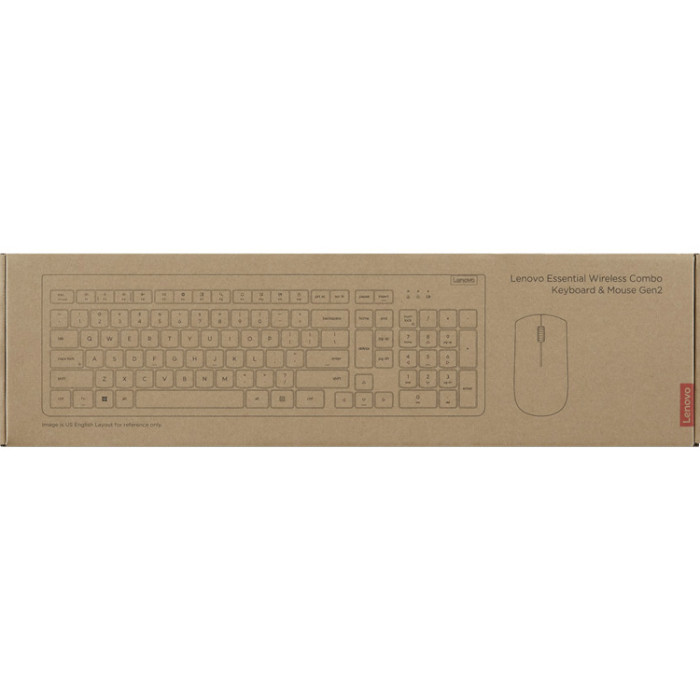 Комплект бездротовий LENOVO Essential Wireless Combo Keyboard & Mouse Gen2 Black (4X31N50709)