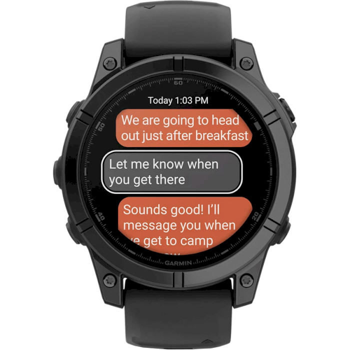 Смарт-годинник GARMIN Fenix E 47mm Slate Gray Steel with Black Silicone Band (010-03025-01)