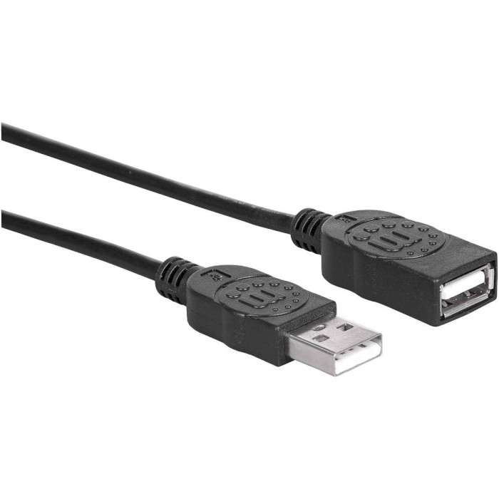 Кабель-удлинитель MANHATTAN Hi-Speed USB Extension Cable 1.8м Black (766623352512)