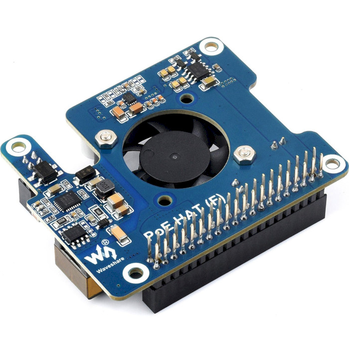 Плата расширения WAVESHARE PoE HAT (F) for Raspberry Pi 5 (WAV-26399)