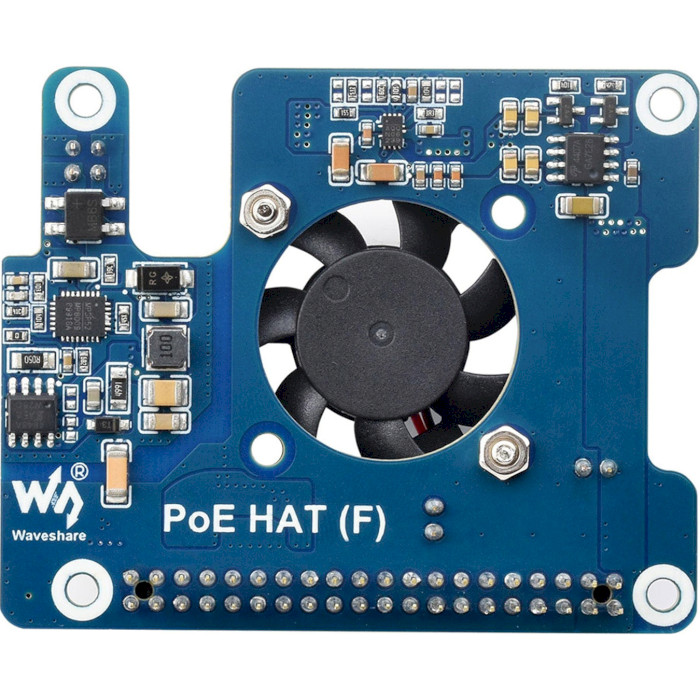 Плата расширения WAVESHARE PoE HAT (F) for Raspberry Pi 5 (WAV-26399)