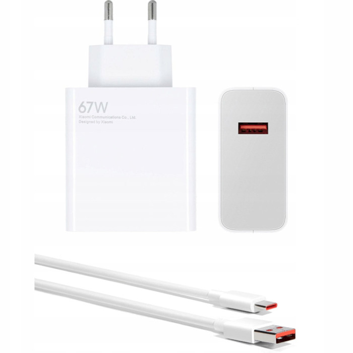 Зарядное устройство XIAOMI 67W HyperCharge Combo White w/Type-C cable (BHR9465EU)