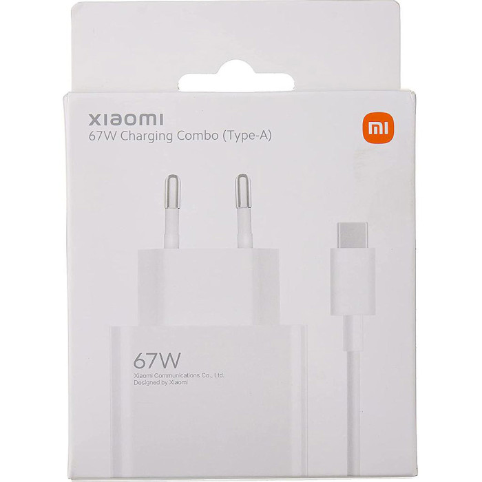 Зарядное устройство XIAOMI 67W HyperCharge Combo White w/Type-C cable (BHR9465EU)