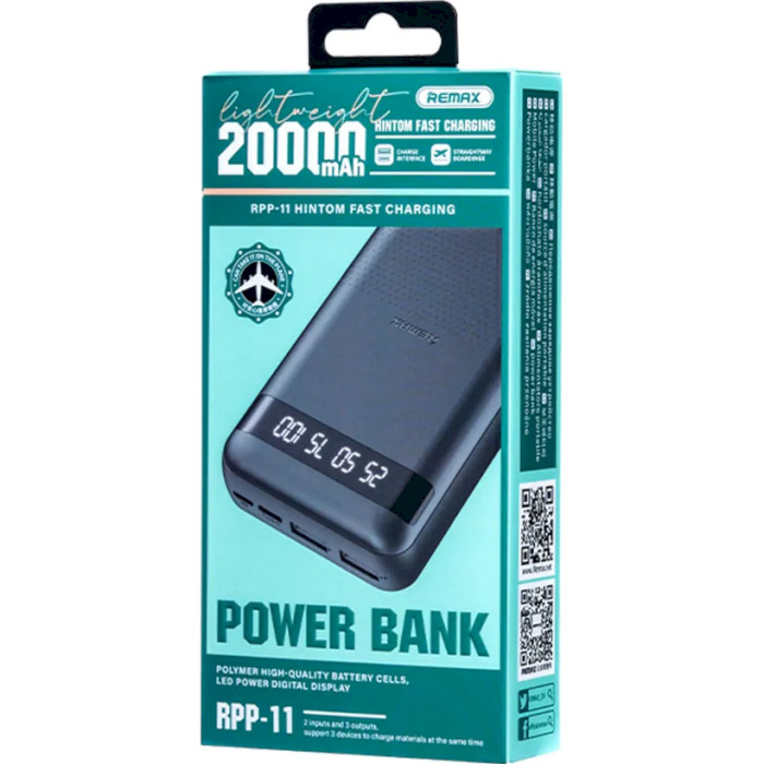 Повербанк REMAX RPP-11 20000mAh Black