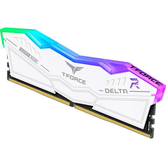 Модуль пам'яті TEAM T-Force Delta RGB White DDR5 6200MHz 32GB Kit 2x16GB (FF4D532G6200HC38ADC01)