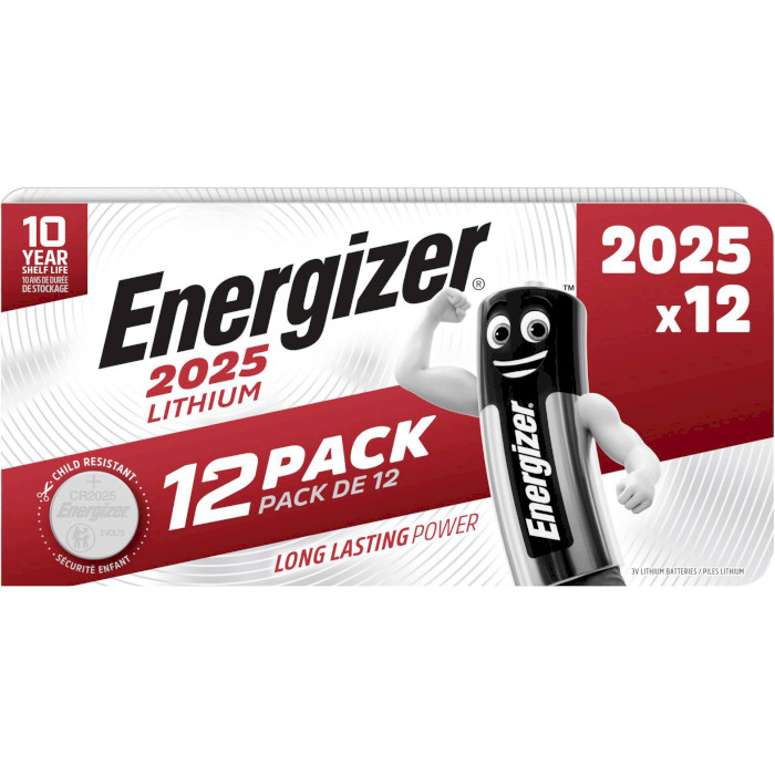 Батарейка ENERGIZER Lithium CR2025 163mAh 12шт/уп (E303693000)