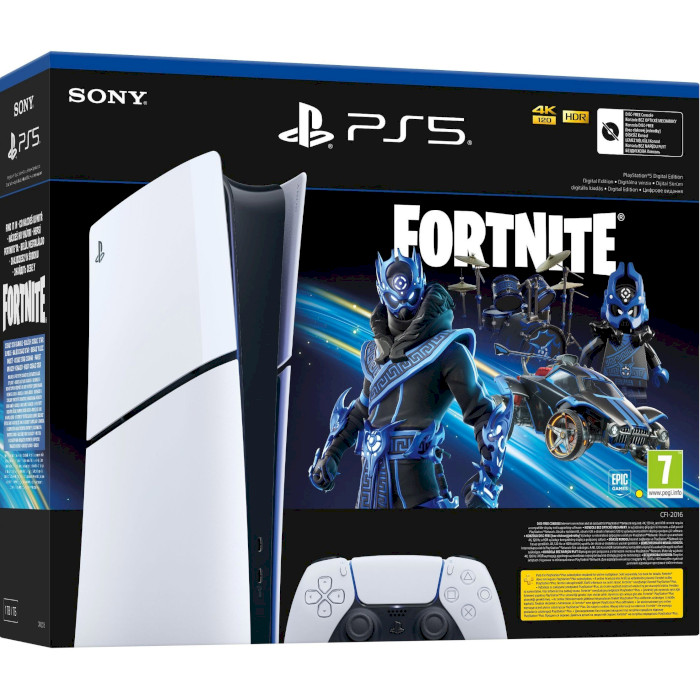 Игровая приставка SONY PlayStation 5 Slim Digital Edition Fortnite Cobalt Star Bundle 1TB (1000045170)