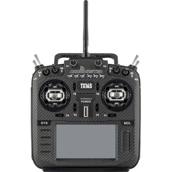 Пульт керування дроном RADIOMASTER TX16S MkII Max AG01 Hall Gimbal ExpressLRS EdgeTX M2 Black (HP0157.0025-BLK)