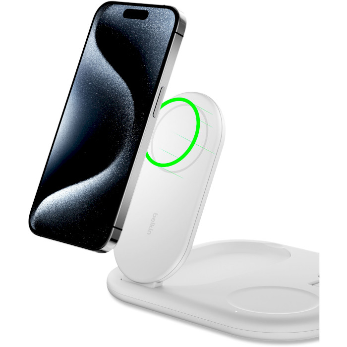 Бездротовий зарядний пристрій BELKIN Boost Up Charge 15W Magnetic Foldable Charger White (WIZ029VFWH)