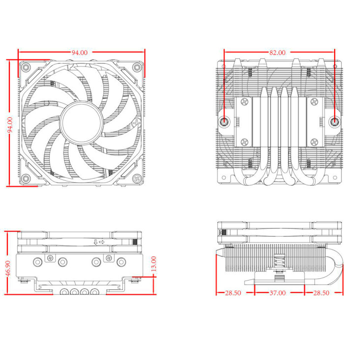 Кулер для процесора ID-COOLING IS-40-XT Black