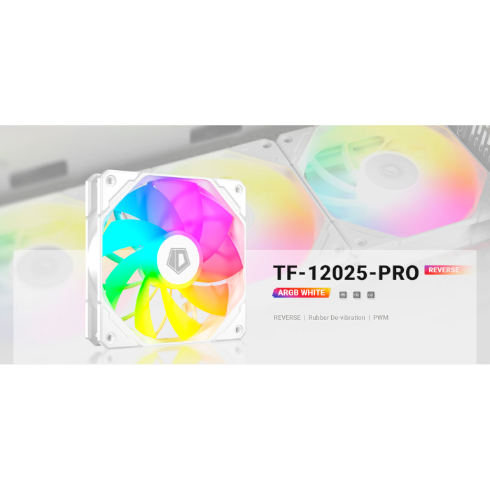 Вентилятор ID-COOLING TF-12025 Pro ARGB Reverse White