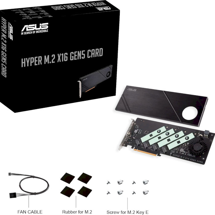 Адаптер ASUS Hyper M.2 x16 Gen5 Card (90MC0CY0-M0EAY0)