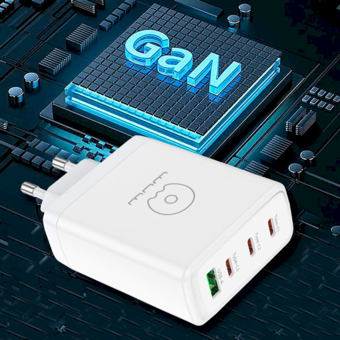 Зарядное устройство WUW C158 1xUSB-A, 3xUSB-C, PD20W, QC3.0, 100W White