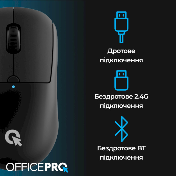 Мышь OFFICEPRO M307B Silent Click Wireless Black