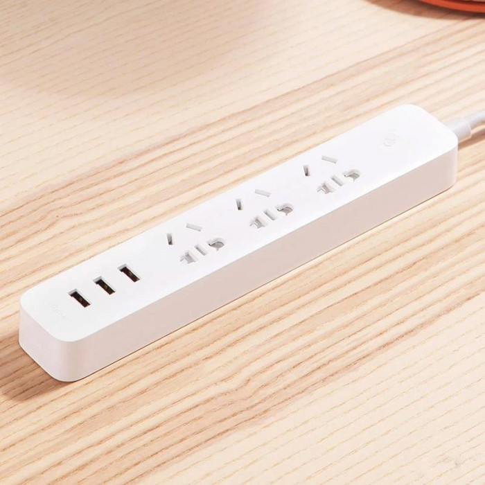 Мережевий фільтр AIGO Power Strip White, 3 розетки, 3xUSB, 2м