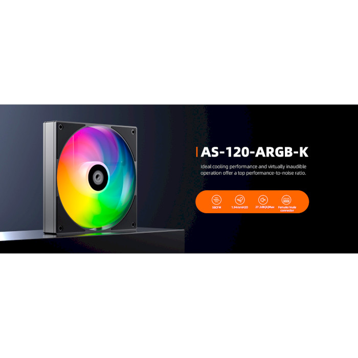 Вентилятор ID-COOLING AS-120-ARGB-K Black