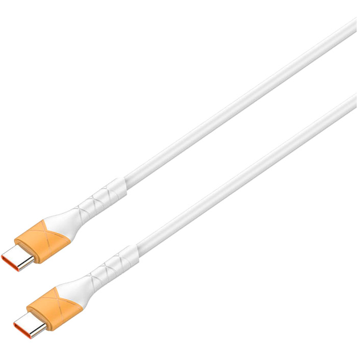 Кабель LOGICPOWER USB Type-C to Type-C 1м White/Yellow (C651MC2)