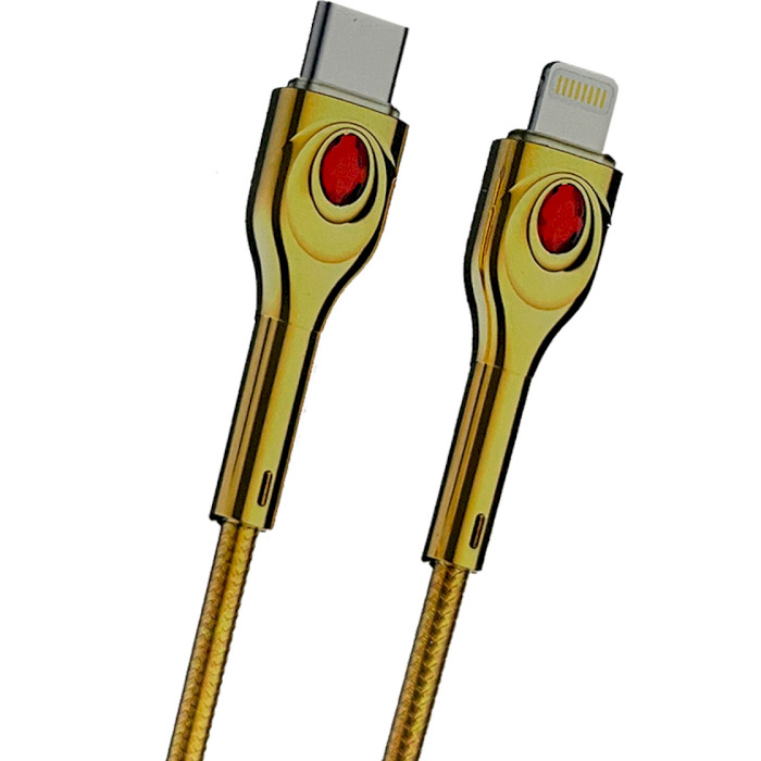 Кабель LOGICPOWER USB Type-C to Lightning 1м Gold (C301ML)