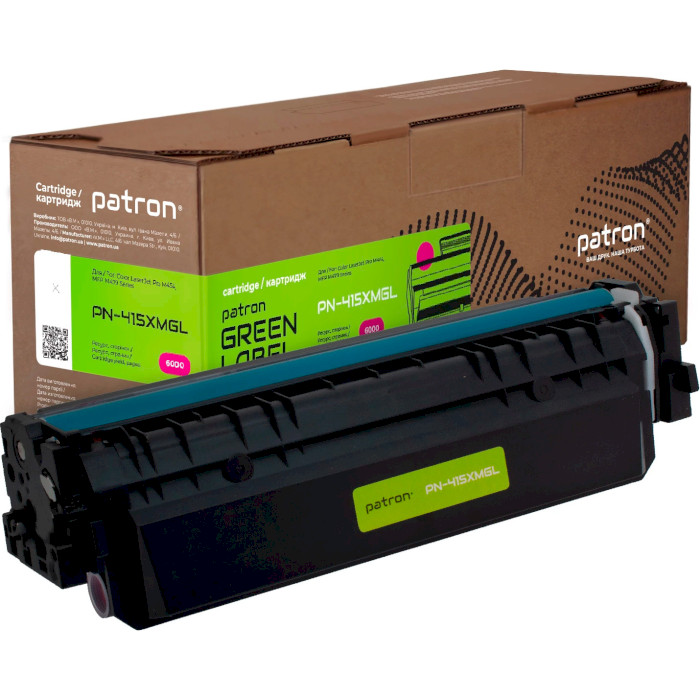 Тонер-картридж PATRON Green Label совместимый с HP 415X Magenta (PN-415XMGL)