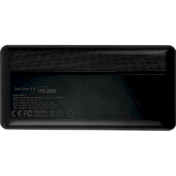 Повербанк MIBRAND No Logo Bulk 20000mAh Black