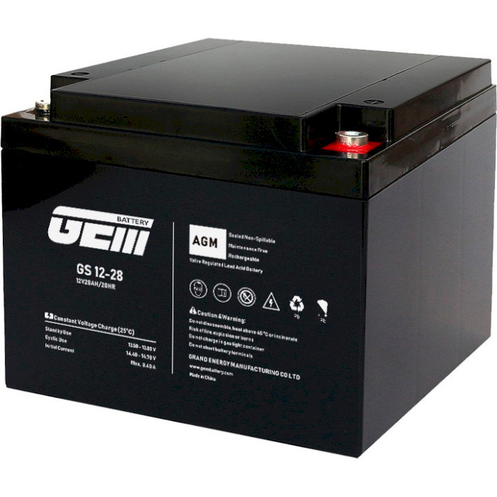 Аккумуляторная батарея GEM BATTERY GS 12-28 (12В, 28Ач)