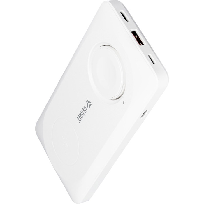 Повербанк YENKEE YPB 510 3-in-1 Wireless PD22.5W 10000mAh White (37000006)