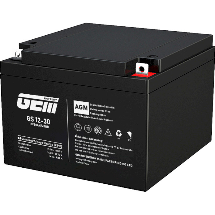 Аккумуляторная батарея GEM BATTERY GS 12-30 (12В, 30Ач)