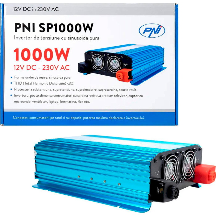 Інвертор напруги PNI PNI-SP1000W 12V/220V 1000W