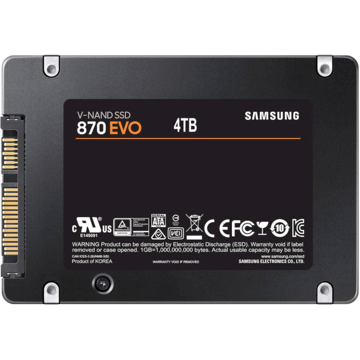 SSD диск SAMSUNG 870 EVO 4TB 2.5" SATA (MZ-77E4T0E)