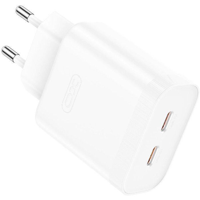 Зарядное устройство XO L105 2xUSB-C, QC3.0, 35W White (L105.WHITE)