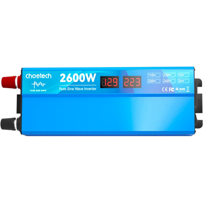 Инвертор напряжения CHOETECH CJ2600Q-V2 12V/220V 1300W