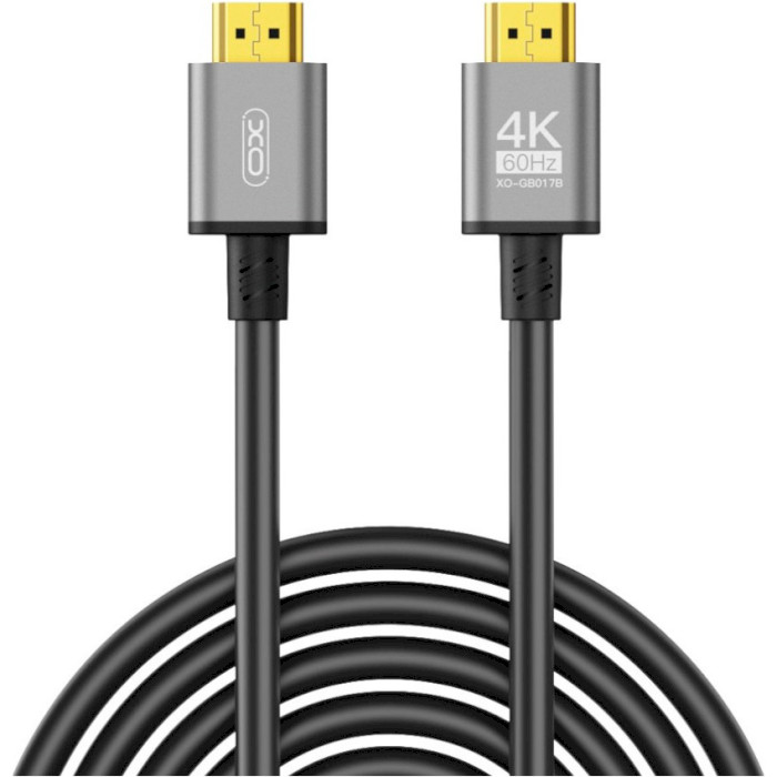 Кабель XO GB017B HDMI v2.0 5м Gray (GB017B-HDMI.TRANISH)