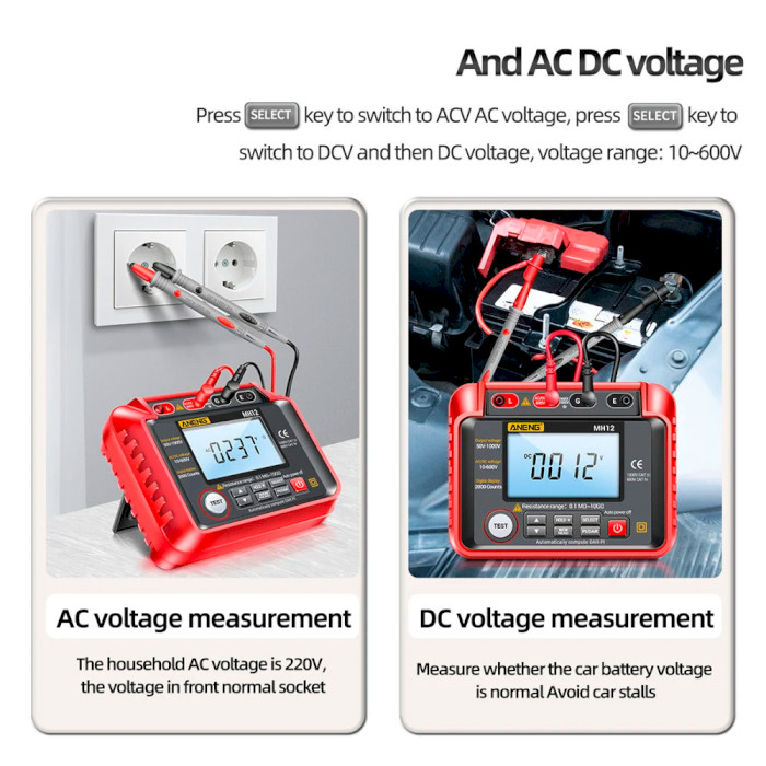 Мегаомметр ANENG MH12