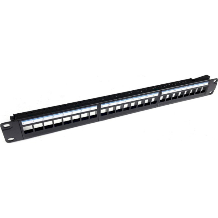 Патч-панель ESERVER 1U 19" 24-port UTP Cat.5e у зборі (WT-2040A)