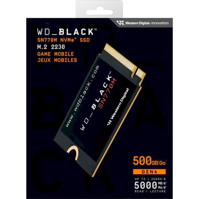 SSD диск WD Black SN770M 500GB M.2 NVMe (WDS500G3X0G)