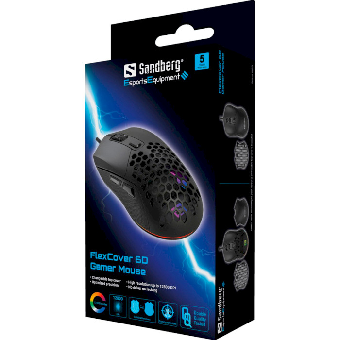 Миша ігрова SANDBERG FlexCover 6D Gamer Mouse (640-28)