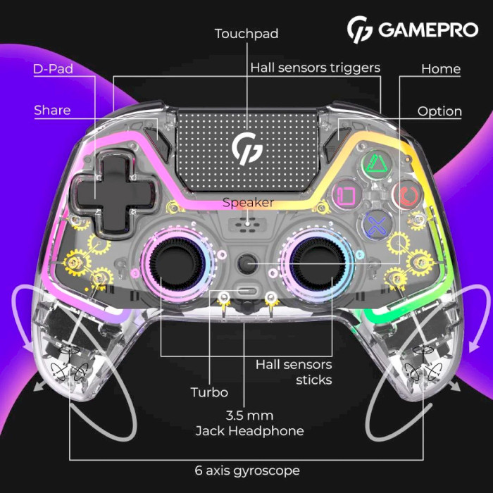 Геймпад GAMEPRO GPS13T Transparent