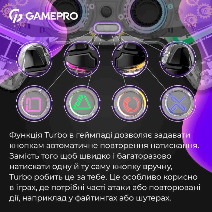 Геймпад GAMEPRO GPS13T Transparent